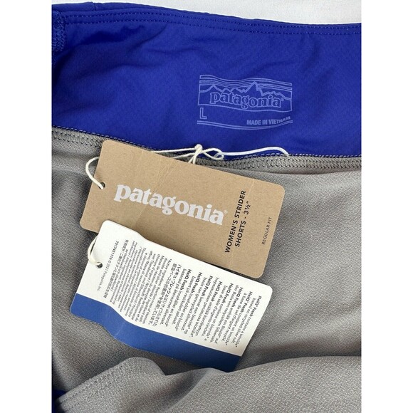 PATAGONIA WOMEN'S LINED STRIDER SHORTS 3.5 IN INSEAM BLUE SIZE LARGE - Picture 6 of 9